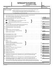 qualified dividends capital gains worksheet