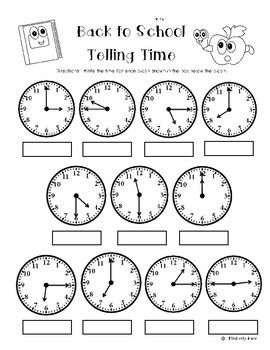 quarter hour worksheet