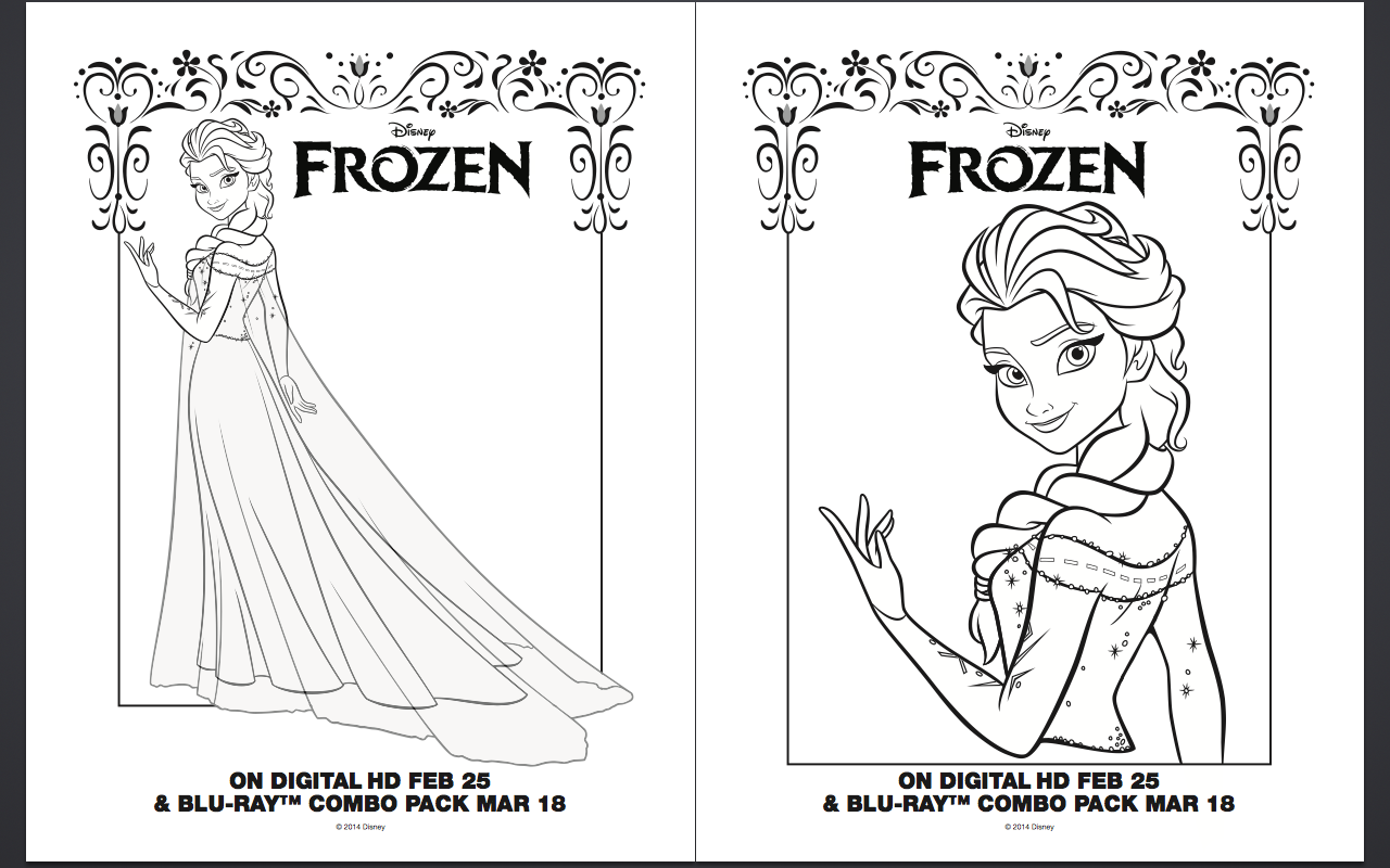 Free FROZEN Coloring Pages and Activity Sheet Printables - Classy ...