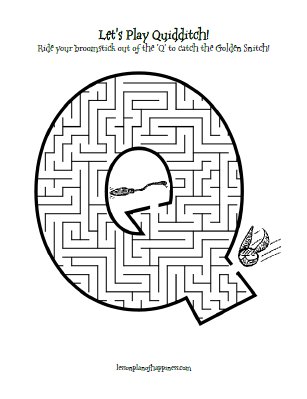 Q is for Quidditch Maze Lesson Plan of Happiness