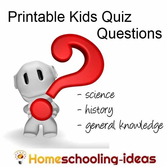 Kids Quiz Jar - Free Kids Trivia Questions