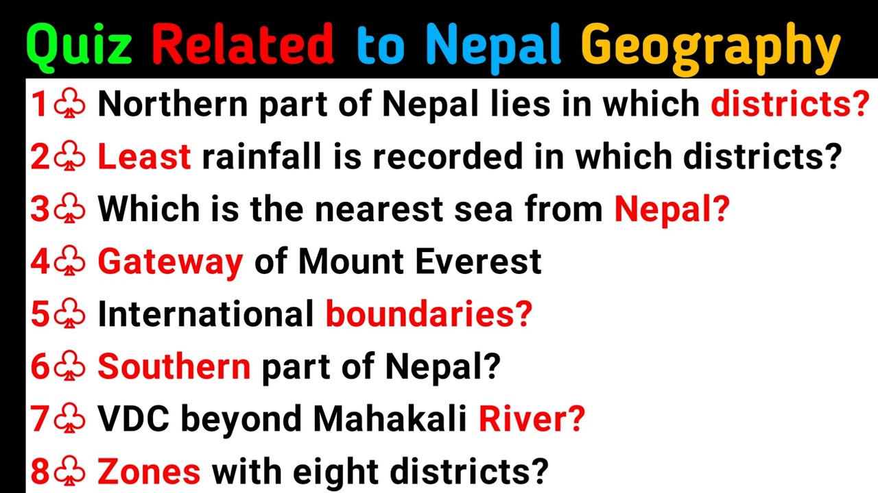 quiz questions nepali