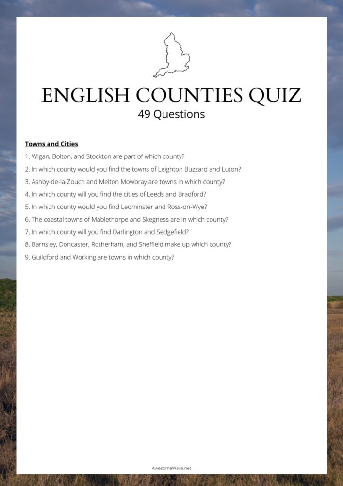 quiz questions uk geography