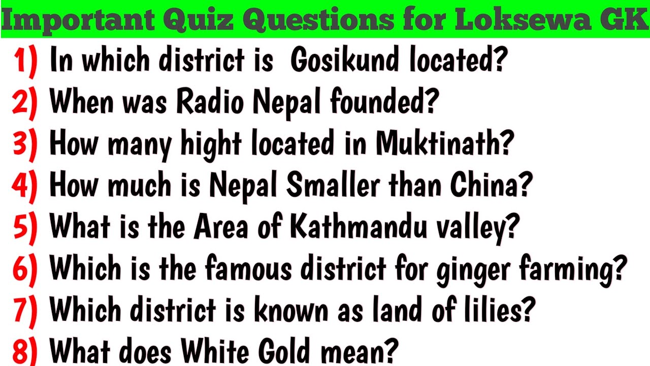 quiz questions with answers nepal