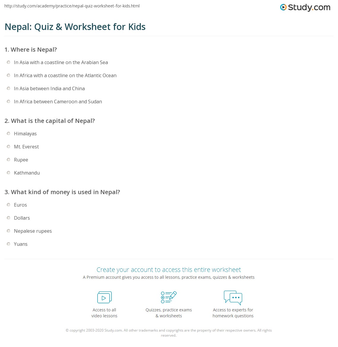 quiz questions with answers nepal