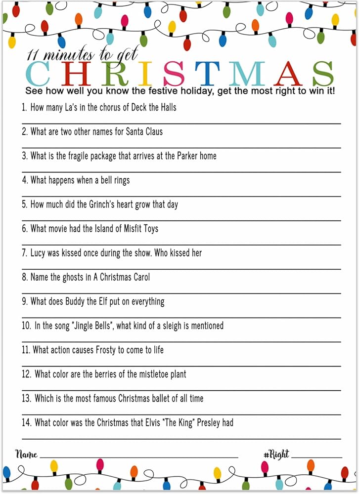 quiz questions xmas