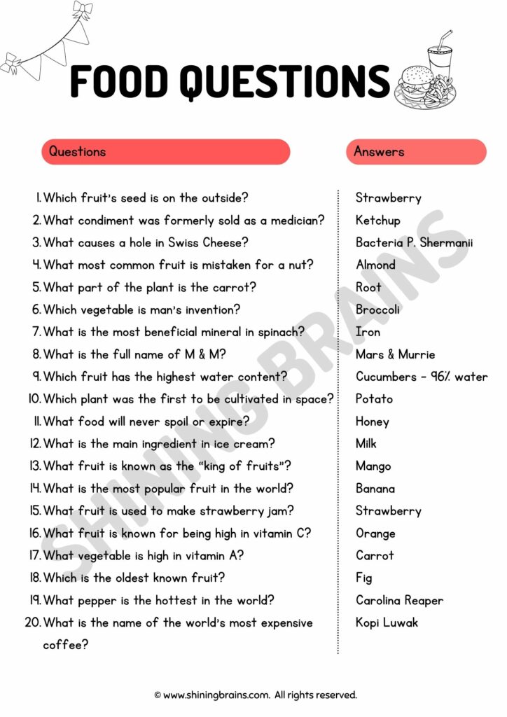 quiz questions year 5