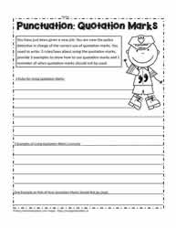 Quotation Marks Worksheets