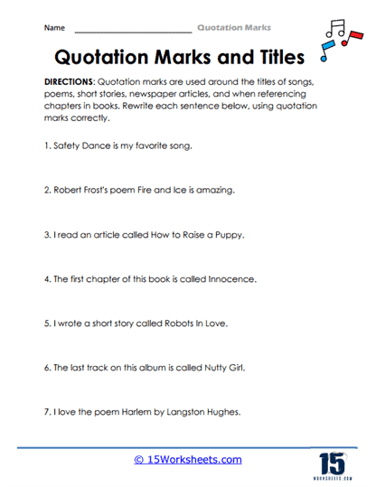 Quotations Worksheets - 15 Worksheets Library