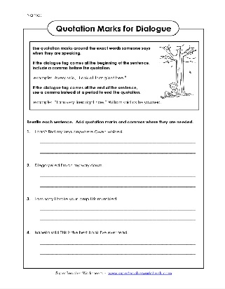 Quotation Marks: Worksheets