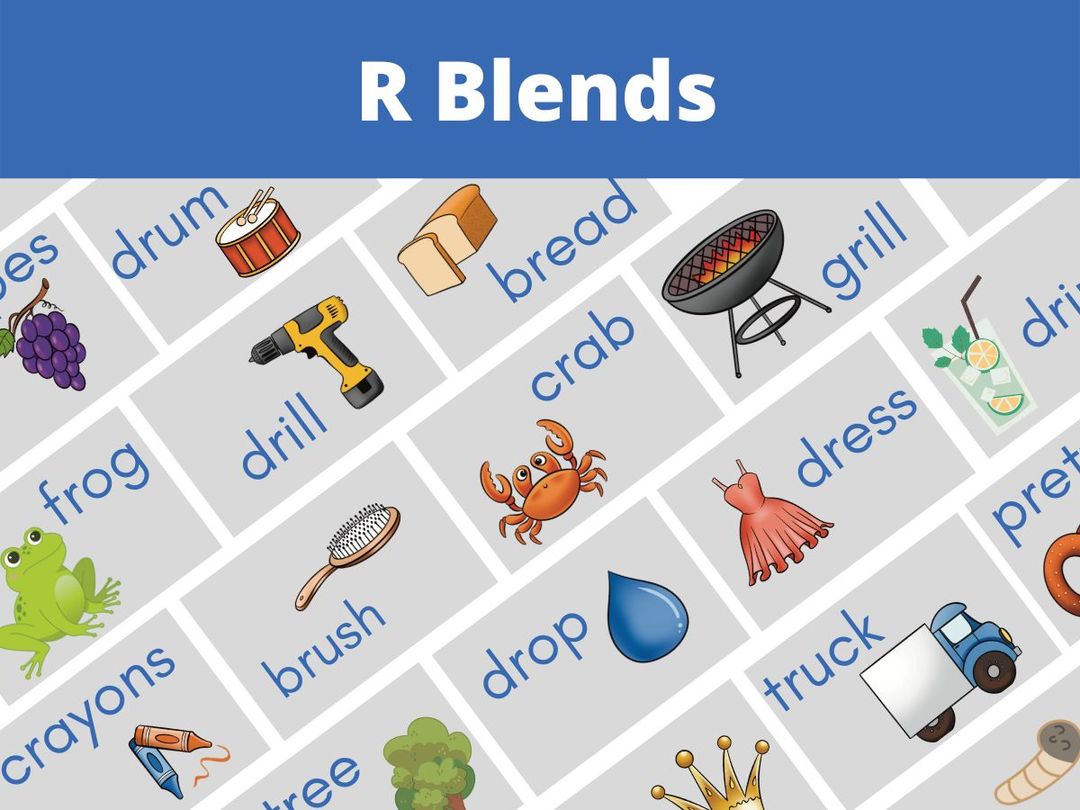 R Blend Words: Word Lists &  Worksheets (10 Free Printables)