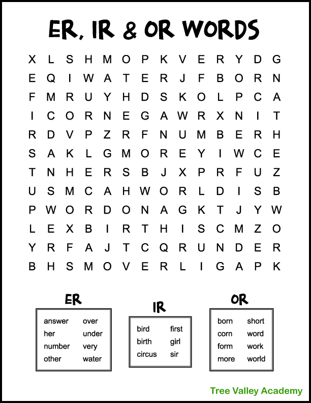 r controlled vowels worksheet 3rd grade