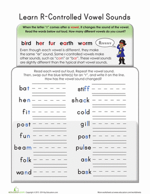 R-Controlled Vowels | Worksheet 