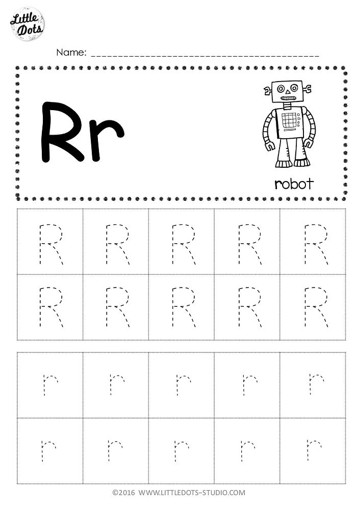 Tracing the Letter R r K5 Learning Worksheets Library