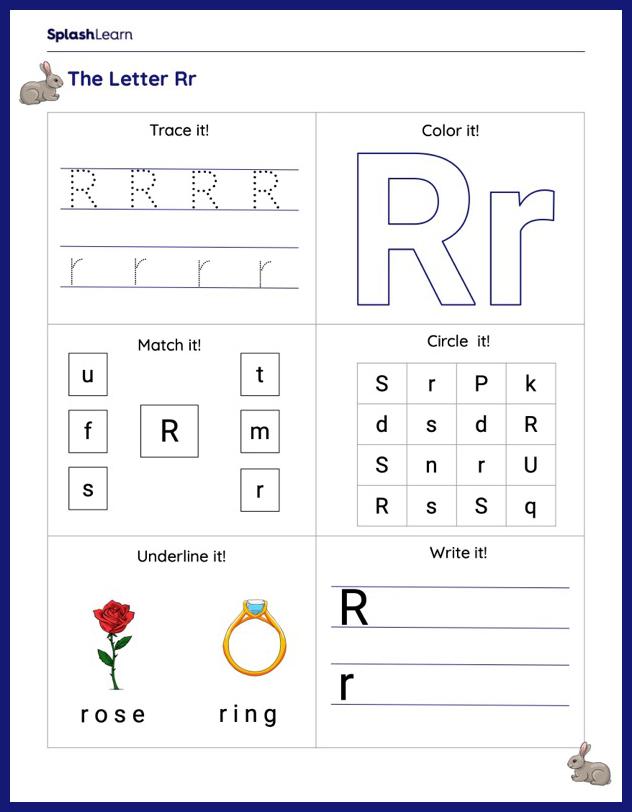 Letter R Worksheets for Kindergarteners Online - SplashLearn
