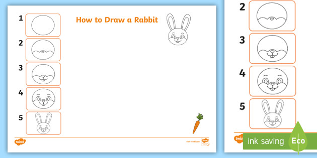 How to Draw a Rabbit Activity (Lehrer gemacht) - Twinkl