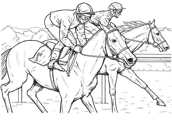 race horse coloring pages printable free