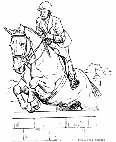 race horse coloring pages printable free
