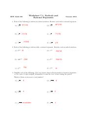 radicals and rational exponents worksheet