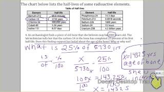 Radiometric Dating Absolute Dating Explaination Worksheet - YouTube