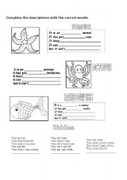 Rainbow fish script and worksheets - ESL worksheet by lianna