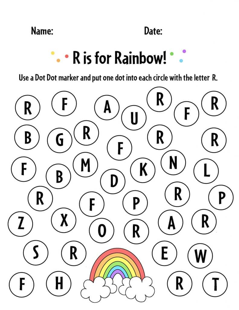 Free Rainbow Preschool Theme Worksheets &  Activities! ⋆ The ...