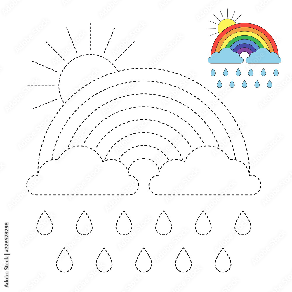 drawing worksheet for preschool kids with easy gaming level of ...