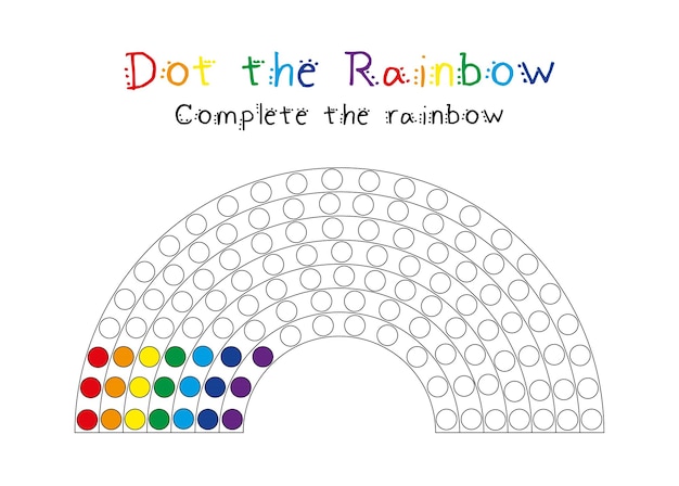 rainbow worksheet for preschool