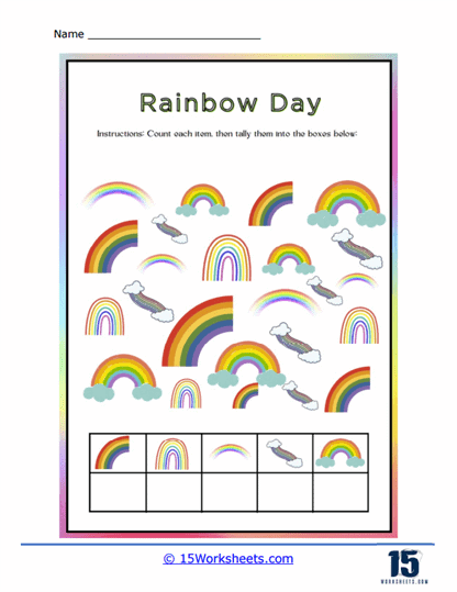 rainbow worksheet for preschoolers