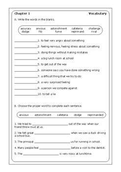 ramona quimby age 8 worksheet