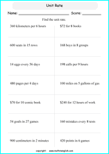 Printable ratio and Proportion worksheets for grade 5 and 6 math ...