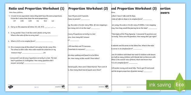 Ratio and Proportion Year 6 | Questions and Answers - Twinkl