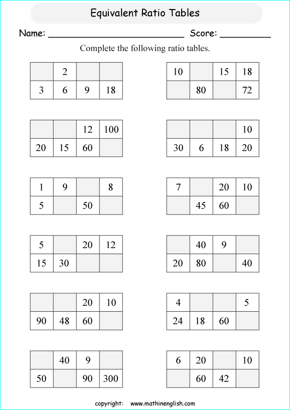 ratio picture worksheet printable