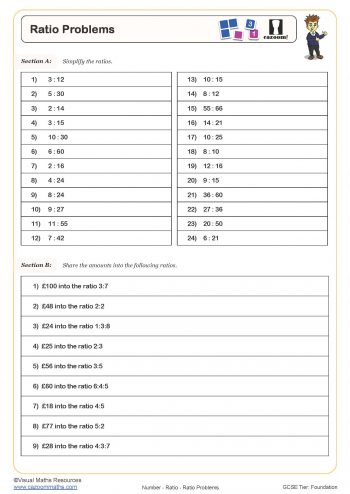 Ratio Worksheets - Printable Simplifying Ratios Worksheets, PDF ...