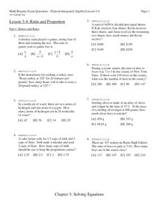 Ratio and Proportion Worksheet for 9th - 12th Grade | Lesson Planet