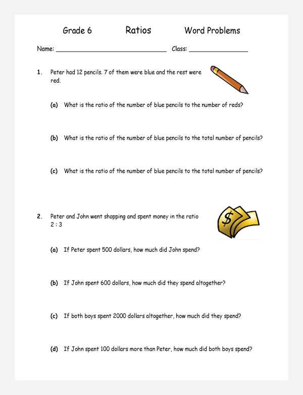 Printable primary math worksheet for math grades 1 to 6 based on ...