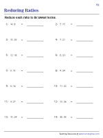 Ratio Worksheets