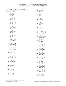 Rational Equations Worksheet for Higher Ed | Lesson Planet