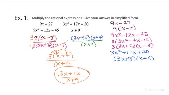How to Multiply Rational Expressions Involving Quadratics with ...