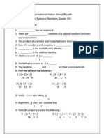 rational number worksheet grade 8