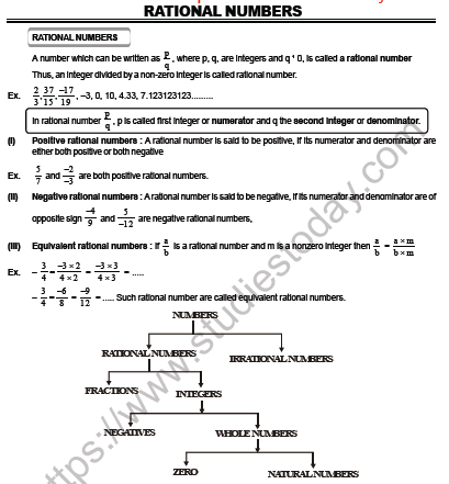 rational numbers worksheet grade 4