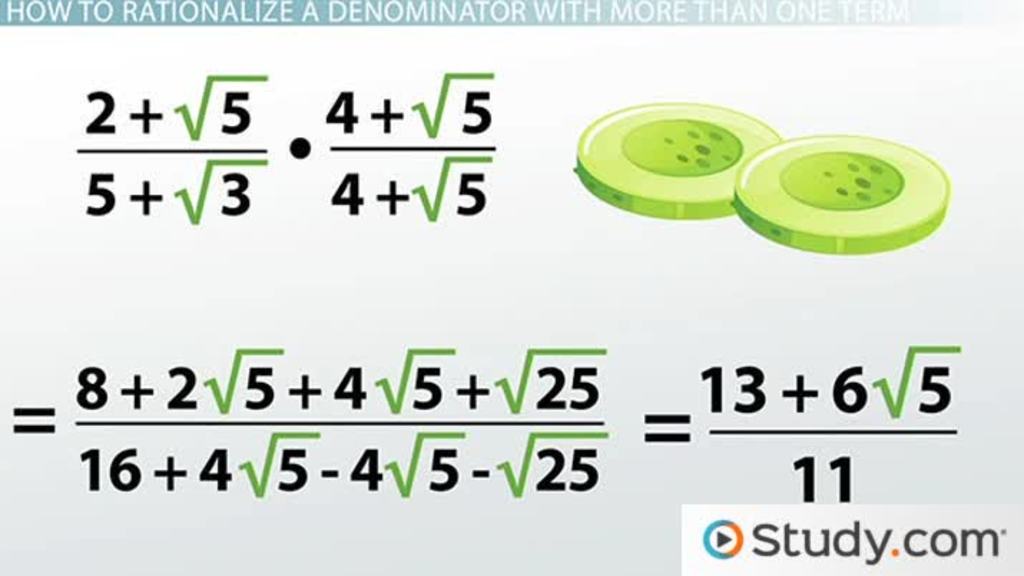 Rationalizing the Denominator | Overview &  Examples Video
