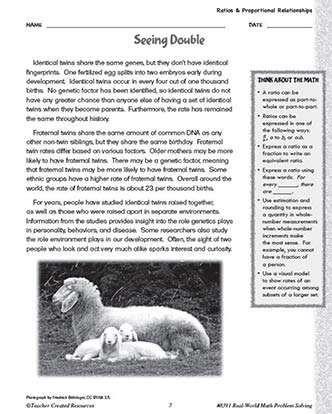 ratios and proportional relationships 6th grade worksheet