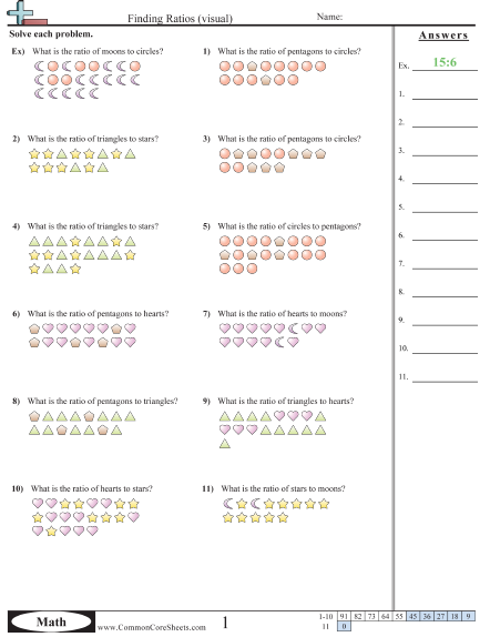 6.rp.1 Worksheets | Free - CommonCoreSheets