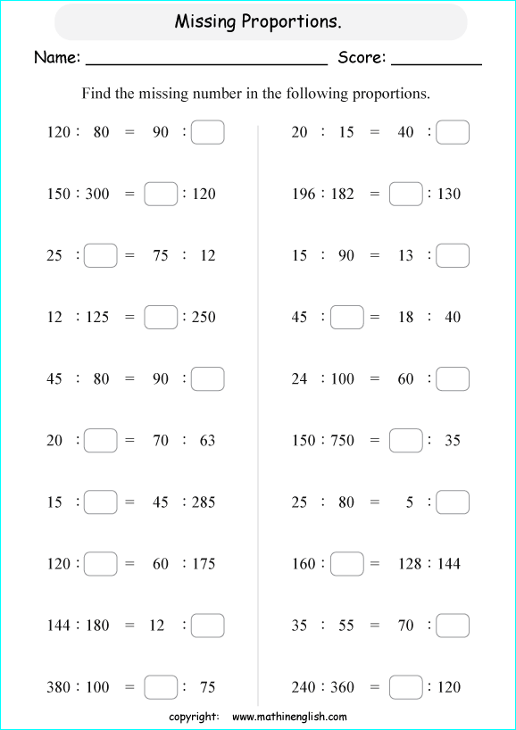 Printable primary math worksheet for math grades 1 to 6 based on ...