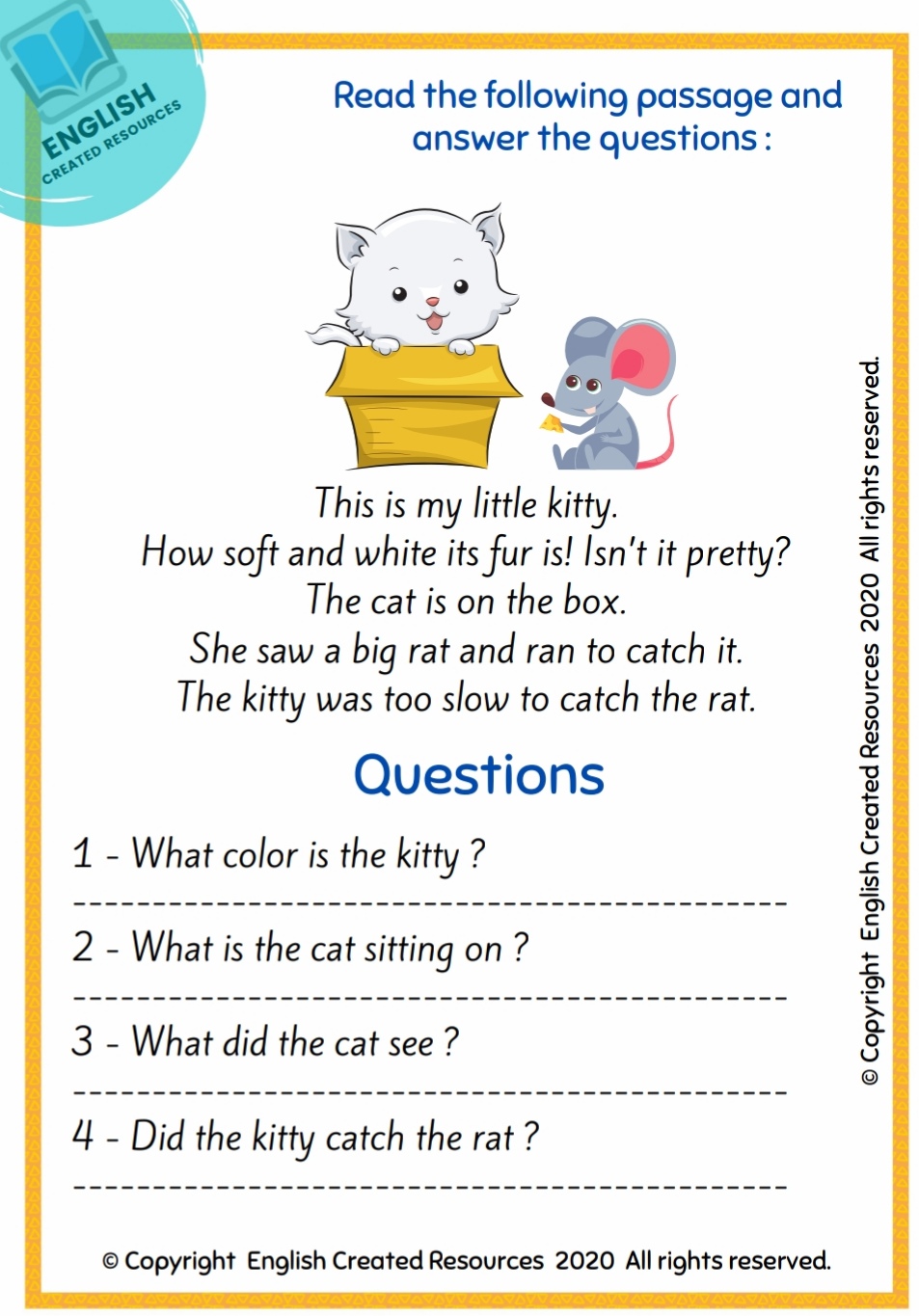 9 First Grade Reading Comprehension Worksheets - Free PDF at ...