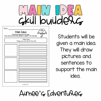 Main Idea and Supporting Worksheets | Language Arts | Reading ...