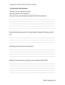 reading and writing worksheet for 4th grade