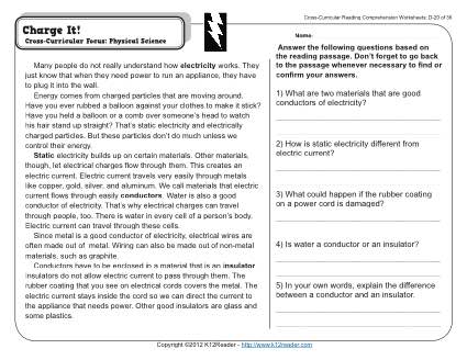 reading comprehension 4th grade worksheet