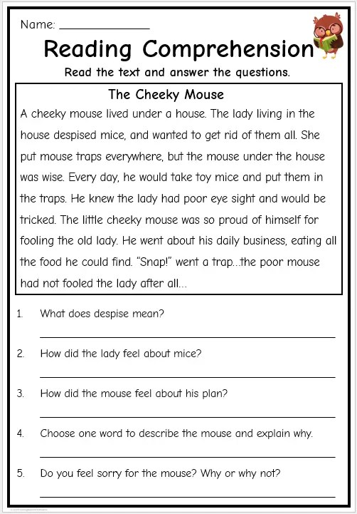 Grade 2 Reading Comprehension | Free English Worksheets